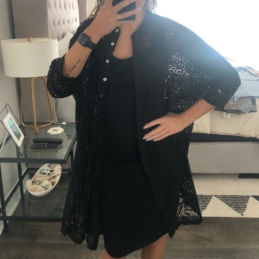 Free People Beach eyelet oversized coverup